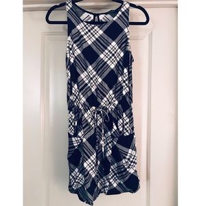 Solemio Plaid Drawstring Dress